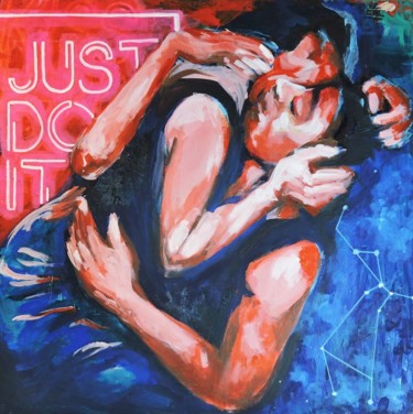 Pintura intitulada "cósmico" por Leticia Chamone, Obras de arte originais, Acrílico