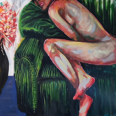Pintura intitulada "Sofá" por Leticia Chamone, Obras de arte originais, Acrílico