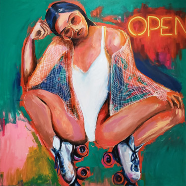 Pintura intitulada "Open" por Leticia Chamone, Obras de arte originais, Acrílico