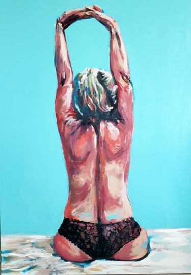 Pintura intitulada "Bom dia" por Leticia Chamone, Obras de arte originais, Acrílico