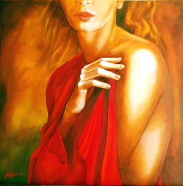 Peinture intitulée "En t'attendant" par Phybra, Œuvre d'art originale, Huile