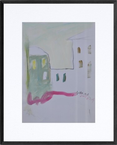 Case in trasparenza Tekening getiteld "Case in trasparenza" door Tonino Gottarelli, Origineel Kunstwerk, Conté