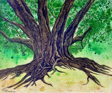 Painting titled "“CRANN BETHADH”" by M.Domarco, Original Artwork, Acrylic
