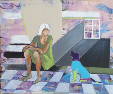 Painting titled "Conversation 2" by Sophie Ackermann, Original Artwork, Acrylic