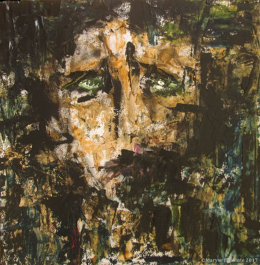 Malerei mit dem Titel "État d'âme (autopor…" von Maryse Lapointe, Original-Kunstwerk, Öl