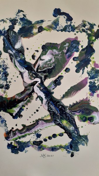 Schilderij getiteld "Eternal journey" door Marianne Huizinga, Origineel Kunstwerk, Acryl