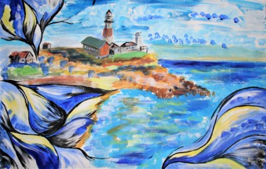 Long Island Painting titled "Long Island" by Aleksandra Cherepanova, Original Artwork, Acrylic