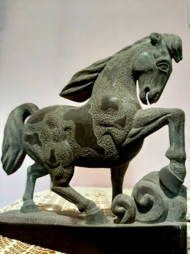 Sculpture titled "Horse" by Spiros Gremo, Original Artwork, Stone