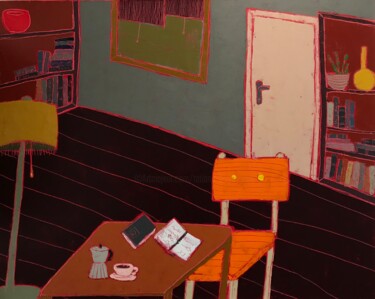 Peinture intitulée "The diary" par Tatiana Harizanova, Œuvre d'art originale, Huile Monté sur Châssis en bois