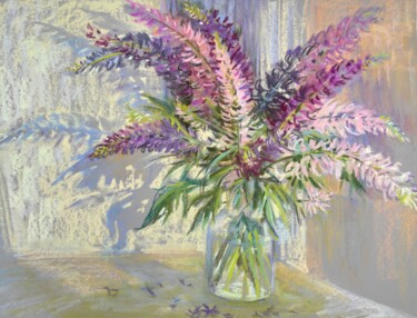 Pastel Painting Flowers. Original Art Drawing Painting titled "Pastel Painting Flo…" by Maria Iakovleva, Original Artwork, Pastel
