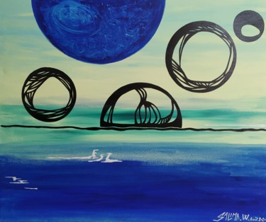 绘画 标题为“Planète pk3” 由Pasthete // Salima Woestyn, 原创艺术品, 丙烯