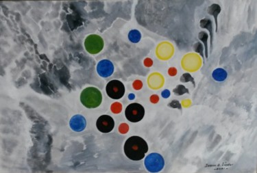 Painting titled "Les 7 cavaliers cel…" by Ivann Deweare Lindor, Original Artwork, Acrylic