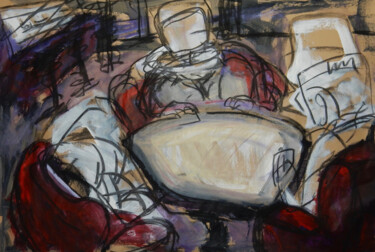 Painting titled "The Waiting" by Filip Callewaert, Original Artwork, Acrylic