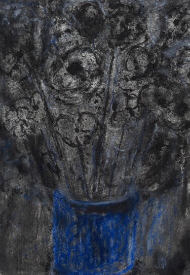 绘画 标题为“cest bleu” 由Francisco  Duart Mendes, 原创艺术品, 木炭