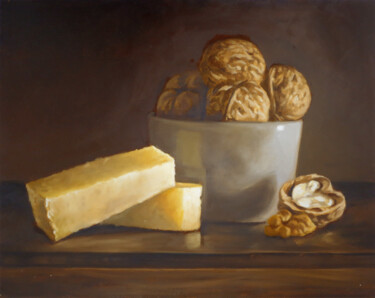 Painting titled "Salers et pot de no…" by Laurent Bussiere (hellbay), Original Artwork, Oil