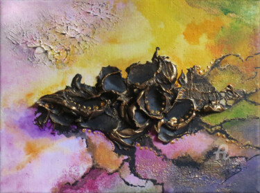 Painting titled "Oleum" by Thaïs, Original Artwork, Acrylic Mounted on Wood Stretcher frame