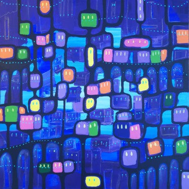 Peinture intitulée "City 02" par Sophie Ackermann, Œuvre d'art originale, Acrylique