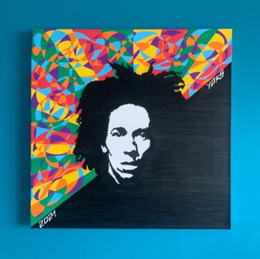 Painting titled "-RoBeRt/NeStA/mArLe…" by Yoks, Original Artwork, Acrylic Mounted on Wood Stretcher frame