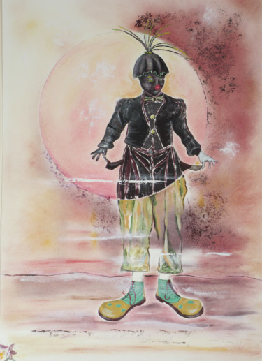 「Les poches vides!」というタイトルの絵画 Agnès Bollé (AGNES)によって, オリジナルのアートワーク, グワッシュ水彩画
