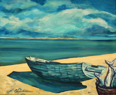 Barque de pêche 1, 55x46cm