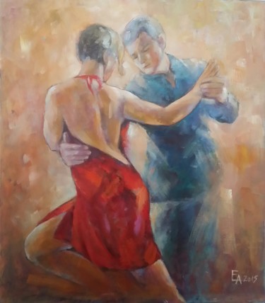 绘画 标题为“Tango” 由Emily Ardelean, 原创艺术品, 油 安装在木板上