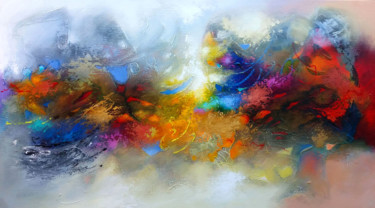 绘画 标题为“A Happy flow of cre…” 由Koos Smit, 原创艺术品, 丙烯
