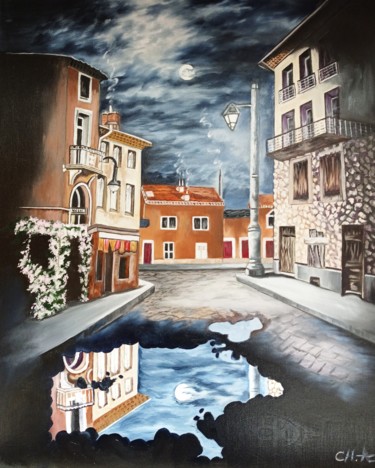 绘画 标题为“Montmartre” 由María Rosario Aladro Loza, 原创艺术品, 油 安装在木板上