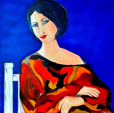 Peinture intitulée "Ailleurs, je suis a…" par Marie Bony, Œuvre d'art originale, Acrylique Monté sur Châssis en bois