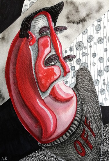 Dibujo titulada "Off season" por Anna Reshetnikova, Obra de arte original, Rotulador
