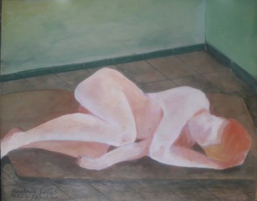 Pintura intitulada "O vazio 11." por Mauricio Santos, Obras de arte originais, Óleo