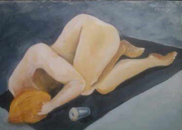 Pintura intitulada "O vazio-crack." por Mauricio Santos, Obras de arte originais, Óleo