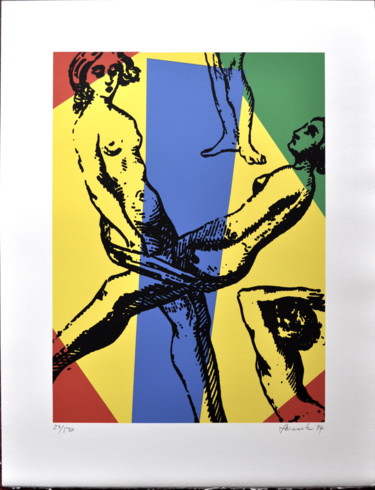 Printmaking titled "NIP GRAND RECTANGLE…" by Jean Paul Chenaud, Original Artwork, Screenprinting