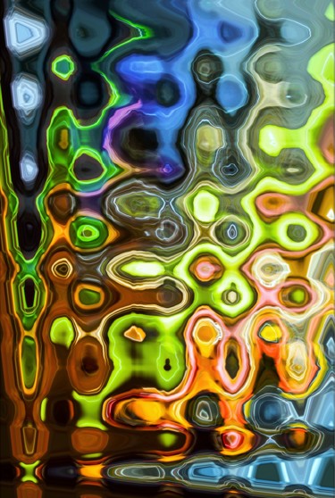 Arts numériques intitulée "color paradise 1" par Gaudi .C, Œuvre d'art originale, Travail numérique 2D