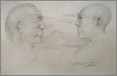 图画 标题为“"La suffisance face…” 由Jacques Deffontaine, 原创艺术品, 铅笔