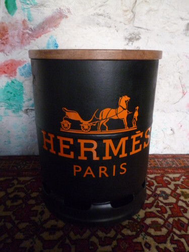 TABLE BASSE - HERMES - PARIS Design intitulée "TABLE BASSE - HERME…" par Leferailleur02, Œuvre d'art originale, Meuble