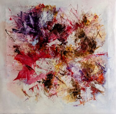 Deep pink dreams Peinture intitulée "Deep pink dreams" par Nicole Caron, Œuvre d'art originale, Huile