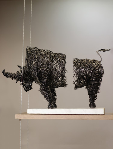 雕塑 标题为“Fluctuation (30x46x…” 由Karen Axikyan, 原创艺术品, 金属