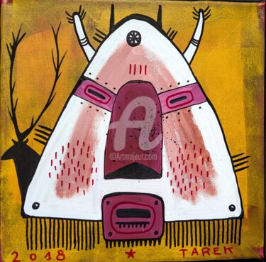 Faune Peinture intitulée "Faune" par Tarek Ben Yakhlef, Œuvre d'art originale, Acrylique