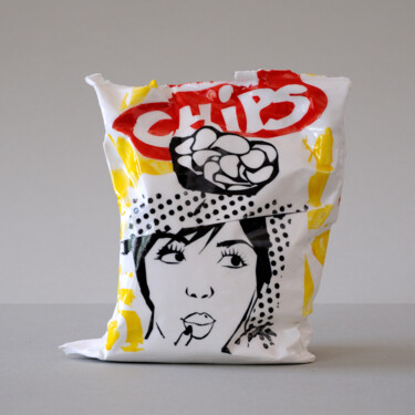 雕塑 标题为“I love chips” 由Gabriel Cristian Matei, 原创艺术品, 陶瓷