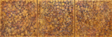 Painting titled "Amber Dragon" by Alessia Lu, Original Artwork, Acrylic Mounted on Wood Stretcher frame