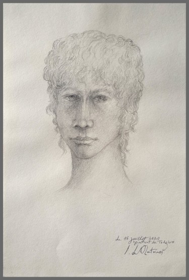 图画 标题为“"Portrait de Tadzio…” 由Jacques Deffontaine, 原创艺术品, 铅笔