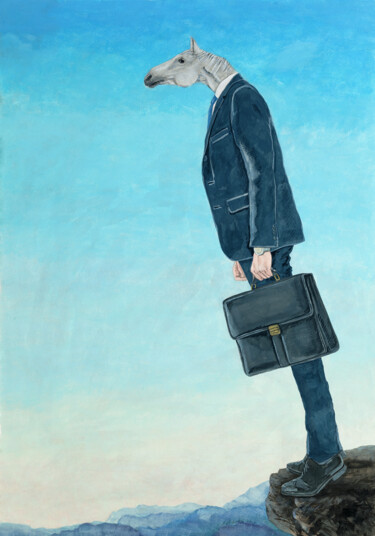 Dessin intitulée ""Don't laugh over t…" par Natalie Levkovska, Œuvre d'art originale, Gouache