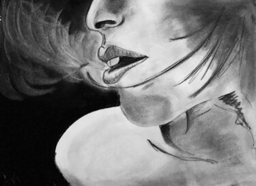 제목이 "Smoke and mirrors"인 그림 Els Devrieze로, 원작, 숯