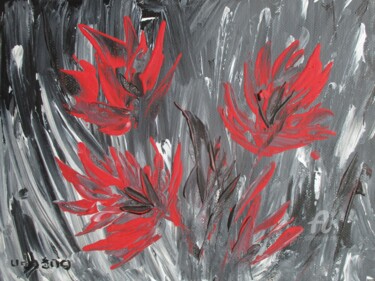 Ζωγραφική με τίτλο "Fleurs" από Roberto Urbano, Αυθεντικά έργα τέχνης, Ακρυλικό