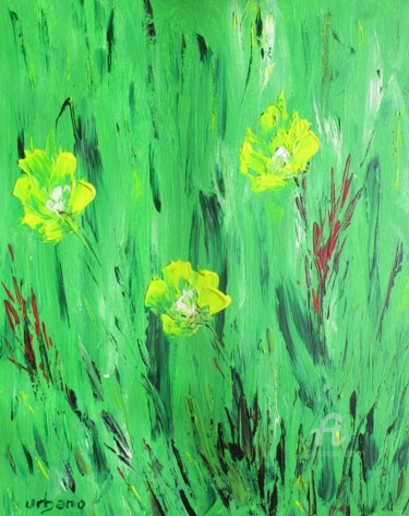 Painting titled "Marguerittes" by Roberto Urbano, Original Artwork, Acrylic