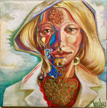 " Âme-Soeur ou ... " - Collection LONDON ABÉCÉDAIRES N°7 Peinture intitulée "" Âme-Soeur ou ...…" par Grégory Dreyfus, Œuvre d'art originale, Acrylique Monté sur Châssis en bois