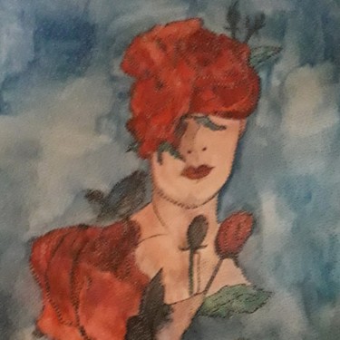Peinture intitulée "ROSES ROUGES" par Anne Bazabidila, Œuvre d'art originale, Aquarelle