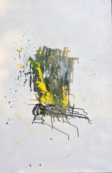 Pintura titulada "SOCIEDAD EN ERUPCION" por Cheluka, Obra de arte original, Acrílico