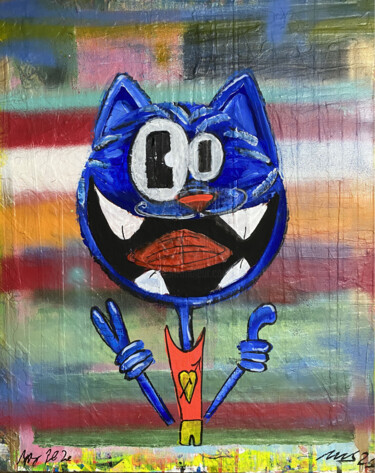 Painting titled "Paolo" by Seb Paul Michel, Original Artwork, Acrylic Mounted on Wood Stretcher frame