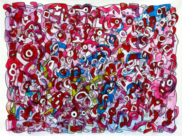 Pittura intitolato "Words are butterfli…" da Riccardo Vitiello, Opera d'arte originale, Acrilico